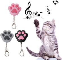 Load image into Gallery viewer, Cat Paw Feet Key Chain With Sound Light LED Flashlight