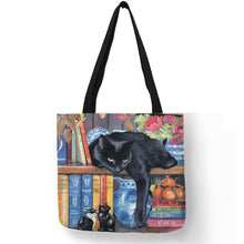 Load image into Gallery viewer, Oil Painting Cat Tote Bag