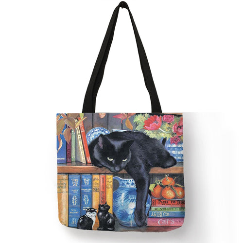 Oil Painting Cat Tote Bag