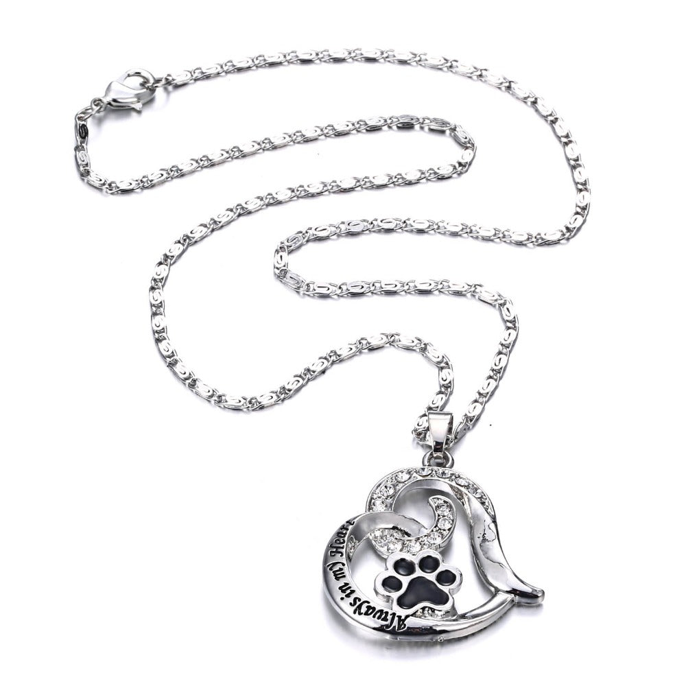 Always In My Heart Cat Paw Necklace