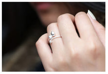 Load image into Gallery viewer, Silver Jewelry Cat Ring