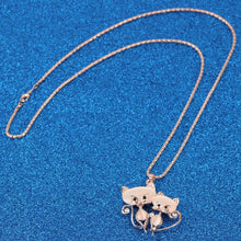 Load image into Gallery viewer, 2 Crystal Cat Necklace