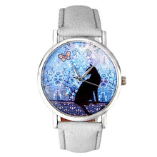 Load image into Gallery viewer, The Black Cat &amp; Butterfly Quartz Watch