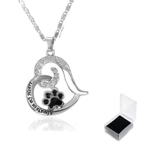 Load image into Gallery viewer, Always In My Heart Cat Paw Necklace