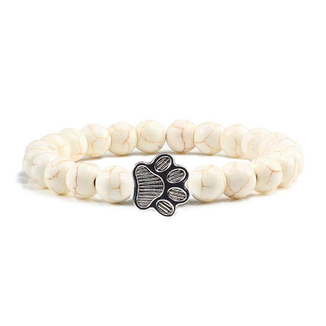Cat / Dog Natural Stone Paw Bracelet