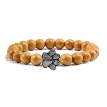 Load image into Gallery viewer, Cat / Dog Natural Stone Paw Bracelet