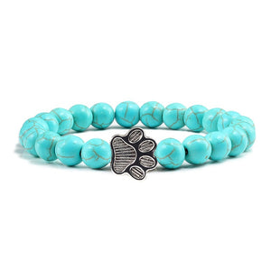 Cat / Dog Natural Stone Paw Bracelet