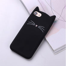 Load image into Gallery viewer, 3D Cat Silicone Soft Phone Cases (iPhone 7, 7Plus, 6, 6S, 5S, SE, X, XS, Max)