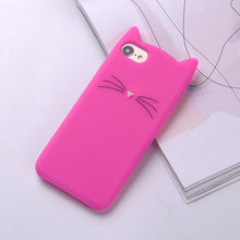 Load image into Gallery viewer, 3D Cat Silicone Soft Phone Cases (iPhone 7, 7Plus, 6, 6S, 5S, SE, X, XS, Max)