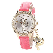 Load image into Gallery viewer, Crystal Cat Rhinestone  Watch
