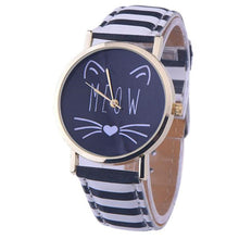 Load image into Gallery viewer, Cat Meow Leather Watch