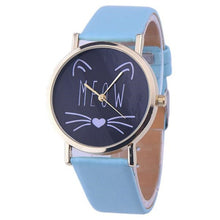 Load image into Gallery viewer, Cat Meow Leather Watch