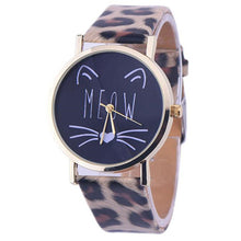 Load image into Gallery viewer, Cat Meow Leather Watch