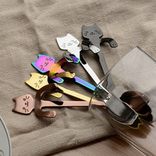 Load image into Gallery viewer, 4Pieces Stainless Steel Mini Cat Kitten Spoons For Coffee /Tea