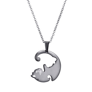 Cat Lovers Couples Necklace