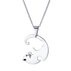 Cat Lovers Couples Necklace