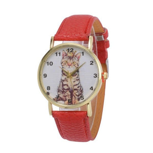The Crowned Cat Leather Quartz Watch