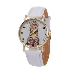 The Crowned Cat Leather Quartz Watch