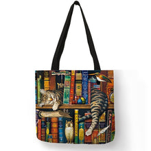 Load image into Gallery viewer, Oil Painting Cat Tote Bag