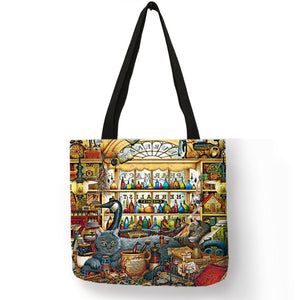 Oil Painting Cat Tote Bag