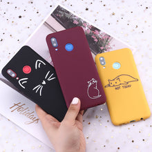 Load image into Gallery viewer, For Huawei Honor Mate 10 20 Nova P20 P30 P Smart Cat Silicone Phone Case Cover Capa Fundas Coque