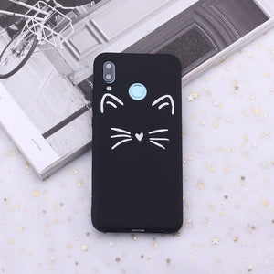 For Huawei Honor Mate 10 20 Nova P20 P30 P Smart Cat Silicone Phone Case Cover Capa Fundas Coque