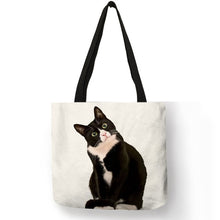 Load image into Gallery viewer, Cat Print Tote Bag