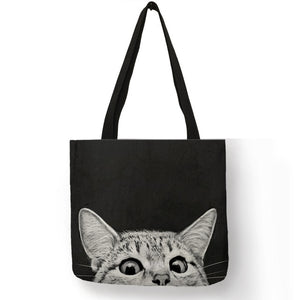 Cat Print Tote Bag